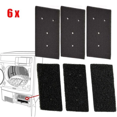 6x foam sponge filter for Bauknecht 481010716911 heat exchanger dryer - Image 1 of 4