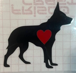 Australian Cattle Dog With A Big Heart ❤️ Decal. Right Face Facing. - Picture 1 of 3