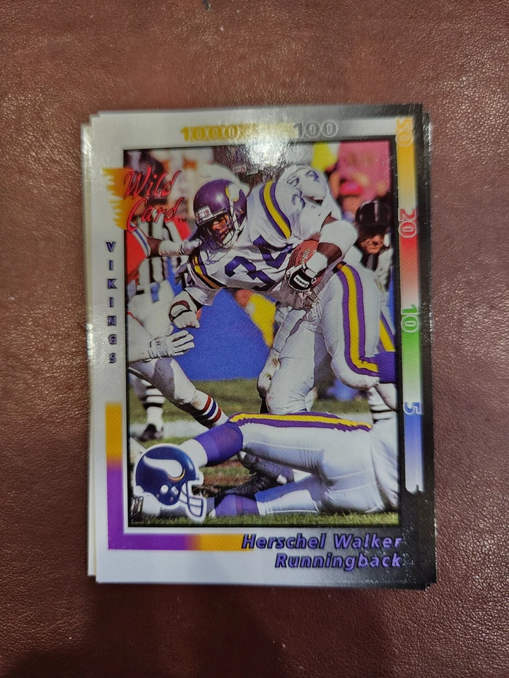 1992 Wild Card Football #63 Herschel Walker - Minnesota Vikings Legend - Image 1 of 1