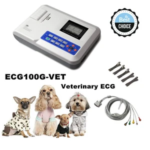 ECG100G Veterinario un canal 12 PLOMO ECG/ECG Electrocardiógrafo mascota animal veterinario - Imagen 1 de 12
