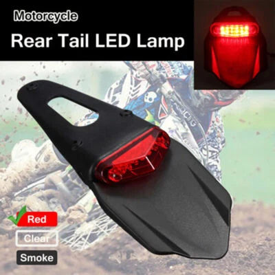 Motorcycle Tail Light Led Stop Brake Rear Lamp Universal Enduro Dirt Bike Fender - image 1 of 4