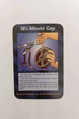 INWO Illuminati New World Order 18 1/2 Minute Gap 1995 Unlimited Ed. SELTENE KARTE - Bild 1 von 2