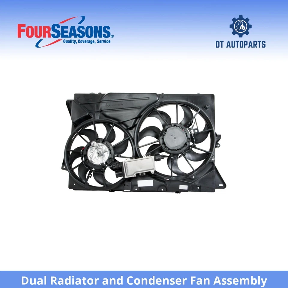 Conjunto de ventilador condensador y radiador doble Lincoln MKT 2010-2012 4 estaciones Foto 1 de 4