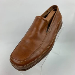 Florsheim Halbschuhe Karamell Leder Schürze Runde Spitze Slipper Schuhe Größe 11W - Bild 1 von 11