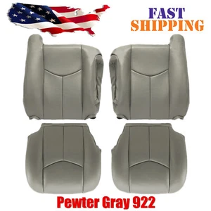 For 2003 2004 2005 2006 Chevy Silverado Tahoe GMC Sierra Front Seat Cover Gray - Picture 1 of 16