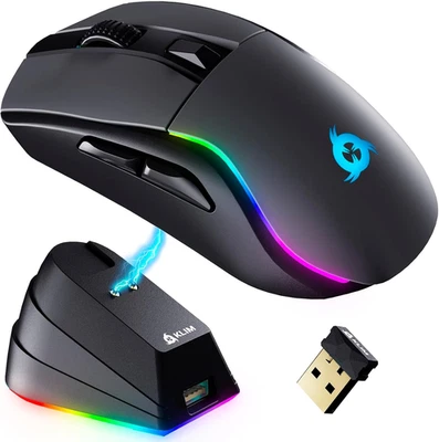 Blaze Y - Mouse Da Gioco Wireless RGB Ricaricabile Con Stazione Di Ricarica + Se - Immagine 1 di 4