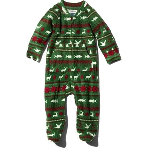 Magellan Outdoors Infant Holiday Fleece LS Romper in Green Fair Isle 6-9Mths $25 - Picture 1 of 4