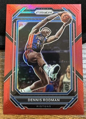 Dennis Rodman 2022-23 Panini Prizm Red Prizm /299 NBA HOF #291 Pistons Bulls - Image 1 of 2