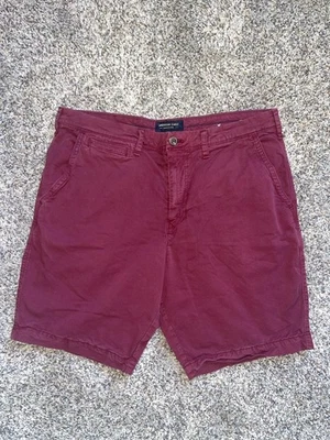 Pantalones Cortos American Eagle Para Hombres Next Level Flex Caqui 35 Granate Chino Foto 1 de 4