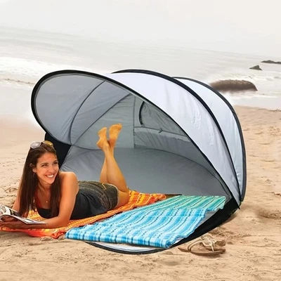 Pop Up Portable Beach Canopy Sun Shade Shelter Outdoor Beach Camping Picnic Tent - Image 1 of 4
