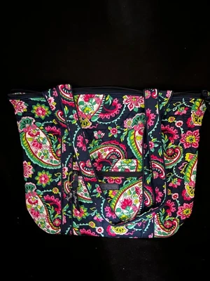 Bolso de Mano Vera Bradley Villager con Cremallera - Patrón de Paisley de Pétalos Foto 1 de 4