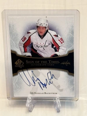2007-08 SP Authentic Sign of the Times #STBA Nicklas Backstrom - Image 1 of 4