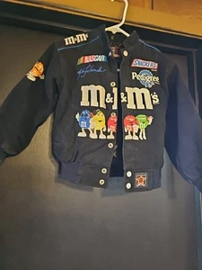 Vintage JH Design Nascar M&M’s Ken Schrader #36 NASCAR Racing Jacket Youth Small - Picture 1 of 4