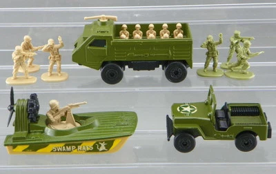 Vintage 1970's Matchbox Lesney Jeep Personnel Carrier Swamp Rat Army Soldier Lot - Image 1 of 4
