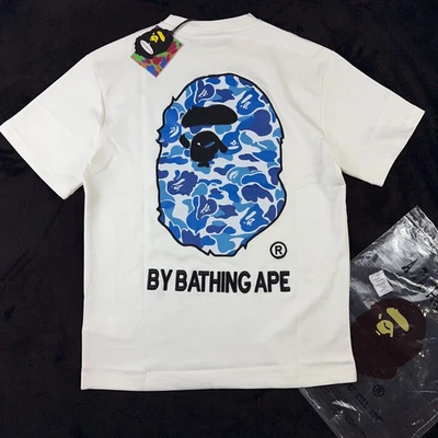 Camisa Bape A Bathing Ape Azul Camuflada Blanca Manga Corta Talla Para Hombre’s 2XL Foto 1 de 4