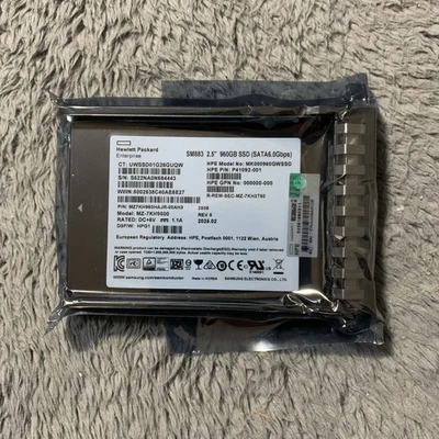 HP Enterprise SM883 2.5" 960Gb SSD SATA6.0Gbps MZ-7KH9600 MK000960GWSSD Sealed - Image 1 of 4