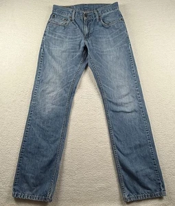 Jeans Levi's 514 uomo 30x31 (tag 30x32) blu denim tasche slim fit gamba dritta - Foto 1 di 8