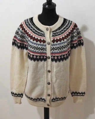 Cardigan norvégien Dale of Norway Island taille M femme laine vierge S103 - Photo 1/4