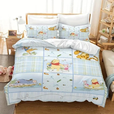 Conjunto de roupa de cama vintage urso pooh vs amigos aproveite hoje Winnie The Pooh - Imagem 1 de 2
