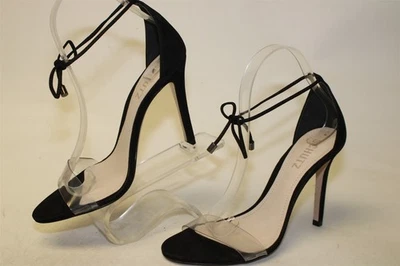 Schutz Josseana NEW Womens Size 7 B Stiletto Sandals Ankle Tie Suede Vinyl Shoes - Image 1 of 4