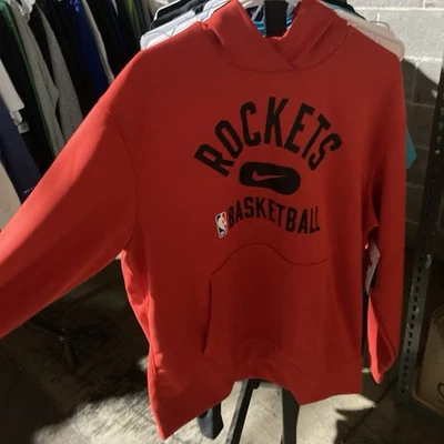 Sudadera con capucha roja de baloncesto Nike Houston Rockets para hombre NBA talla grande Foto 1 de 3