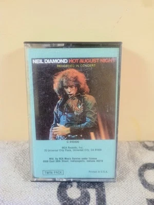 Neil Diamond Hot August Night Recorded in Concert Cassette 1972 MCA - Image 1 of 3