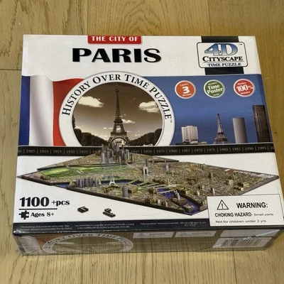 City of Paris History Over Time 4D Cityscape Puzzle 1100+ Pieces New And Sealed  - Image 1 of 4