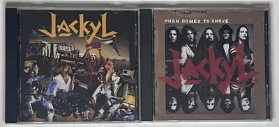 Lot of 2 Jackyl CDs Selft Titled & Push Comes to Shove Southern Rock Metal Foto 1 de 4