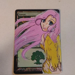 Anime Girl Handbemalt Alter Pink Hair Waifu MTG Magic the Gathering - Bild 1 von 2