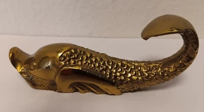 Design Messing Fisch Briefbeschwerer vintage - massiv 12 cm lang aus Malta. - Bild 1 von 4