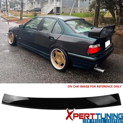 Fits 92-98 E36 Sedan AC Style Roof Spoiler Painted #668 Jet Black Foto 1 de 4