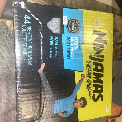 Ropa interior nocturna para mojar la cama Ninjamas para niños, talla S/M pequeña/mediana,  Foto 1 de 2