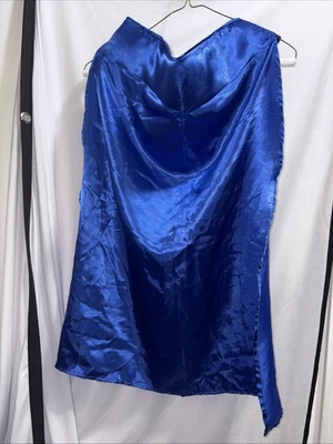 Blue Cape For Costume W/ Hook&Loop Strap - Great For Halloween/Dress Up Parties - Image 1 of 4