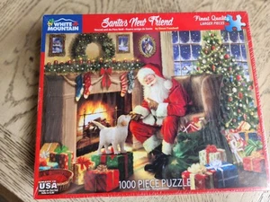 WHITE MOUNTAIN Jigsaw Puzzle 1000 pieces SANTA'S NEW FRIEND New Sealed  Complete - Bild 1 von 4