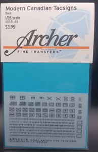 Archer | No. AR35118B | 1:35 modernos letreros canadienses transferencias negras - Imagen 1 de 1