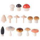  Wood Simulation Mushroom Game Baby DIY Mushrooms for Crafts