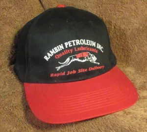 Rambin Petroleum Inc Job Site Delivery Snapback Hat Cap Black Red - Picture 1 of 3