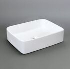 Ronbow Essentials Merit 18" Rectangular Ceramic Vessel Bathroom Sink, White