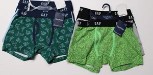 NWT Gap Kids Large 10 Dinosaurs Monsters Cotton Boxer Briefs 6P Green Blue Black - Picture 1 of 7