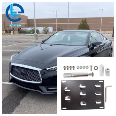 For 2014-2018 Infiniti  Q50 Q60 License Plate Front Bumper Towing Hook Bracket - Image 1 of 4