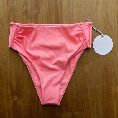 Parte inferior de bikini TORI PRAVER PAYTON BOTTOM para mujer rosa lateral en V forrada con alambre talla XS NUEVA CON ETIQUETAS Foto 1 de 4