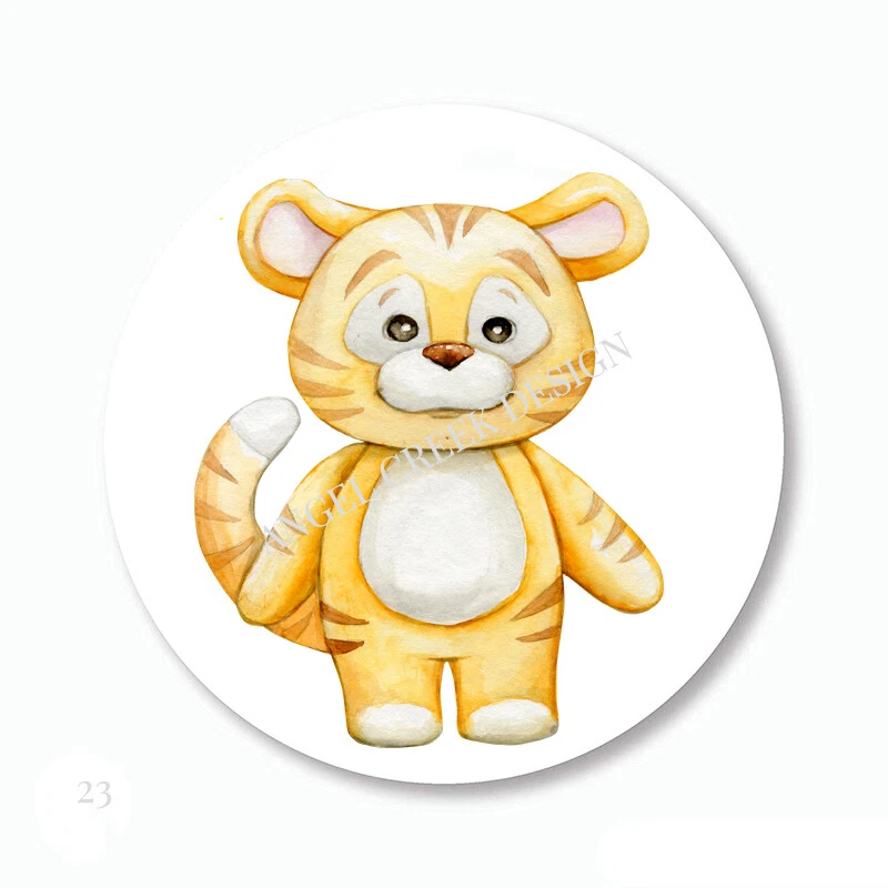 Lindo libro de recortes de regalos de baby shower de tigre pegatinas etiquetas sobres sellos Foto 1 de 1