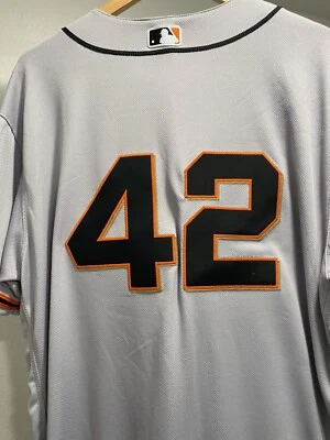 2018 San Francisco Giants MLB Auténtico Uniforme Jackie Robinson Día Usado en el Juego Foto 1 de 4