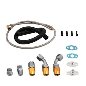 100cm Turbo Oil Feed Line Oil Drain For GT30 GT35 T3 Flange Turbocharger - Picture 1 of 12