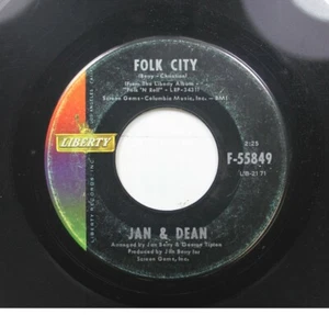 50'S & 60'S 45 Jan & Dean - Folk City / A Beginning From And End On Liberty - Picture 1 of 2