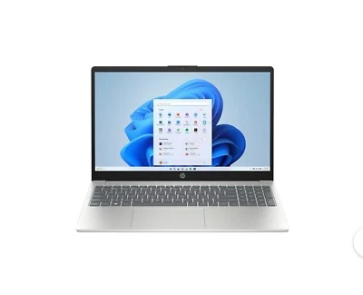 HP 15.6 inch HD Windows Laptop Intel Processor N200 4GB RAM 128GB Natural Silver - Image 1 of 2