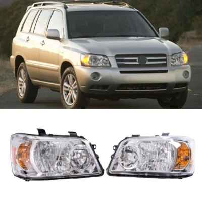 Set of 2 Headlight Set For 2004-2006 Toyota Highlander Left+Right Pair Headlamps Foto 1 de 4