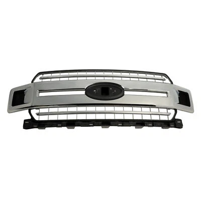 Conjunto de rejilla de radiador delantero cromado OEM NUEVO 2018-2019 Ford F-150 JL3Z-8200-EA Foto 1 de 3