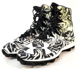 Under Armour Mens Highlight 1289772-011 Black Lace Up Football Cleats Size 13 - Picture 1 of 9