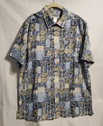 Haband Mens Short Sleeve Shirt  Multi Color Medium 100% Polyester Nwot (Ms38)
